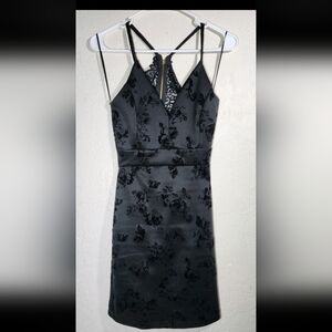 EUC Lovely Day Women's Size Small Black Cutout Mini Dress